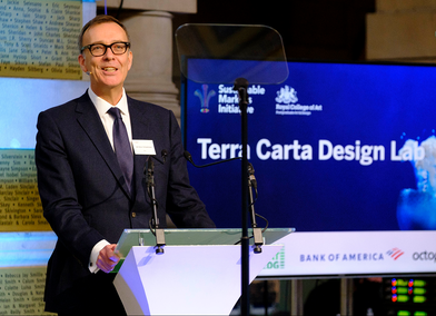 Paul Thompson speaking at the Terra Carta Design Lab COP26 Event