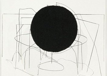 Place, 2012, inkjet, pencil and hair on Somerset Satin paper. 56 x 76 cm