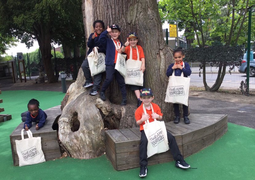 Pupils from Albemarle Primary School with their Create & Learn PlayKits