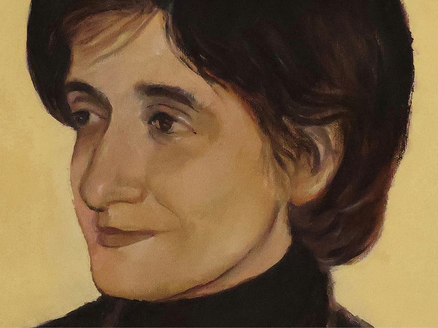 a painting of a woman