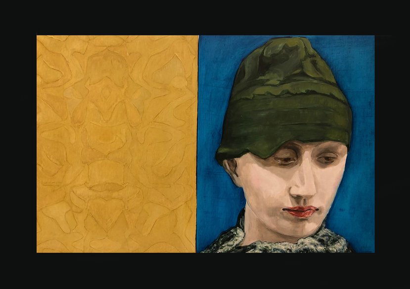 Prosopopoeia (Rodin, Camille Claudel) 25 x 40 cm, oil on board, 2019