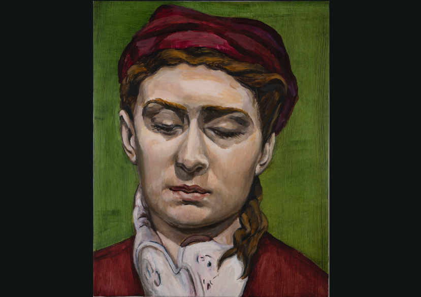 Prosopopoeia (Rodin, Rose Beuret), 20 x 25 cm, oil on board, 2019