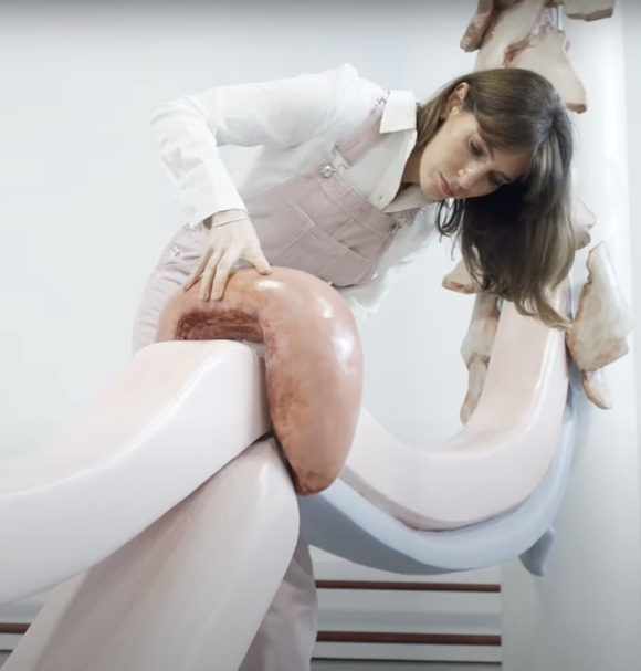 RCA2023 Sculpture student film still featuring Paula Cordoba