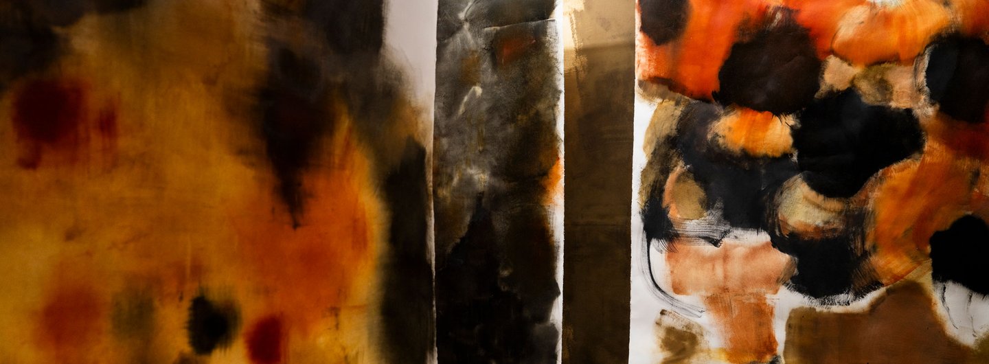 Work by Sarah Needham (MA Painting, 2025) at RCA2025. Photo be Thomas Moen.