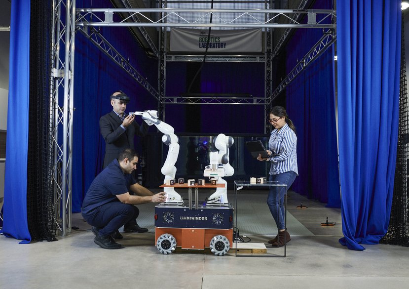 Preparing controls for mobile manipulation using a mixed reality interface