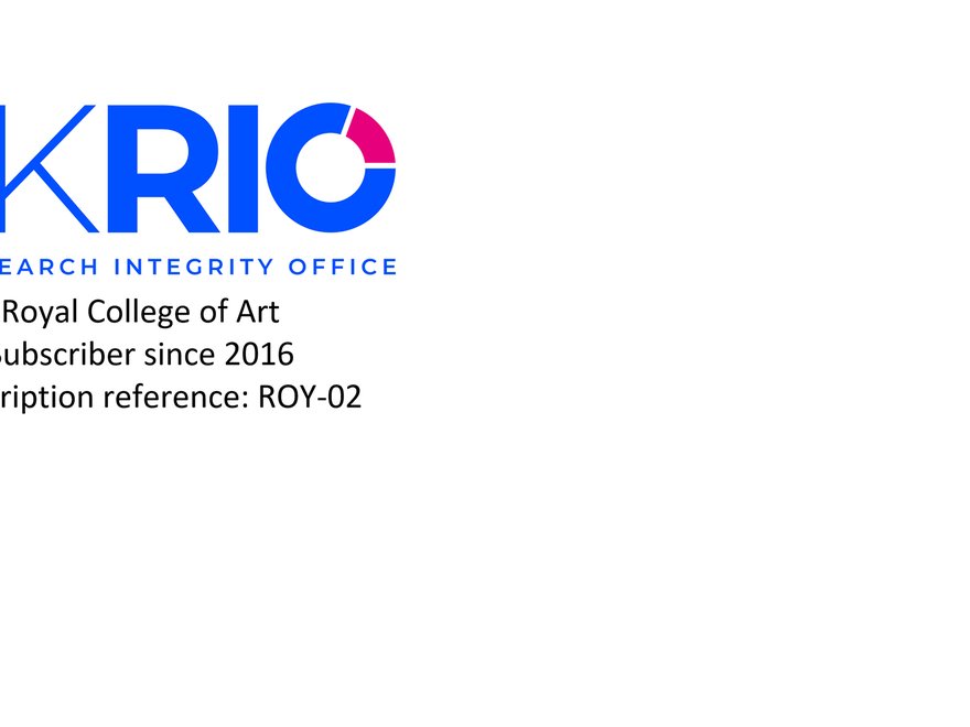Royal College of Art UKRIO badge