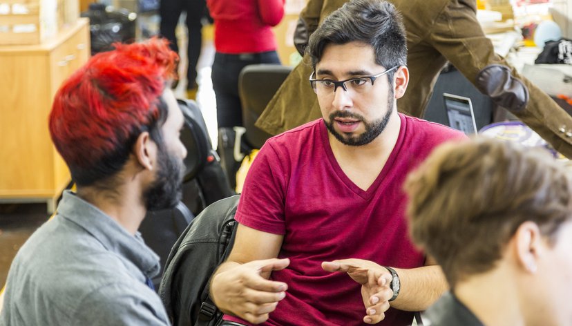 Students in discussion