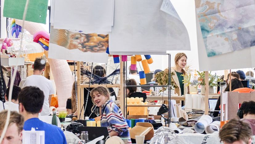 Students in the School of Architecture Studios (photo: Richard Haughton)