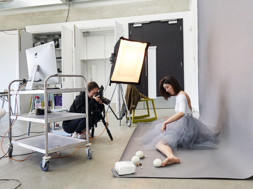 At work in the Photography Studio (photo: Richard Haughton)