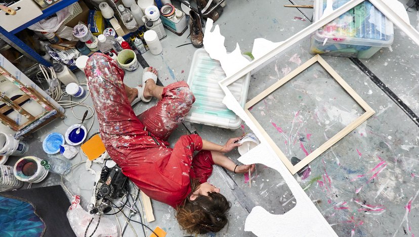 Student in the Painting studio (photo: Richard Haughton)