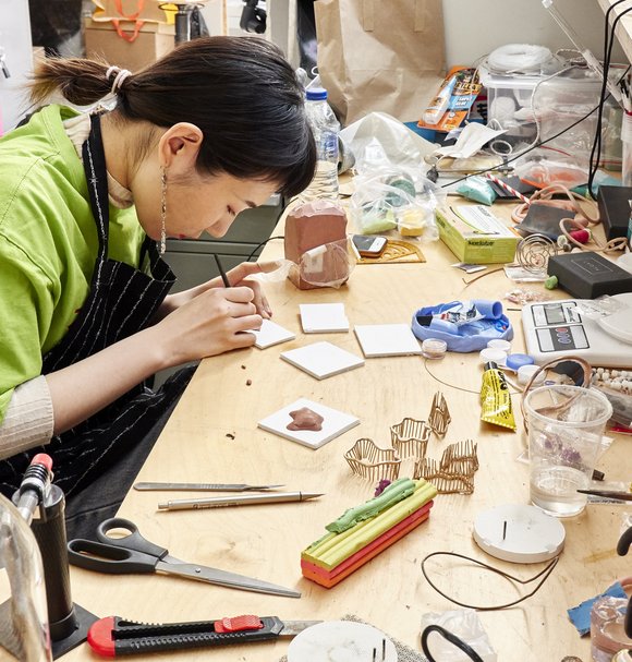 At work in the Jewellery & Metal workshop (photo: Richard Haughton)