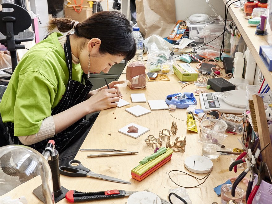 At work in the Jewellery & Metal workshop (photo: Richard Haughton)