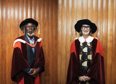 RCA Honorary Doctors Hurvin Anderson and Orla Kiely by Amelia Allen