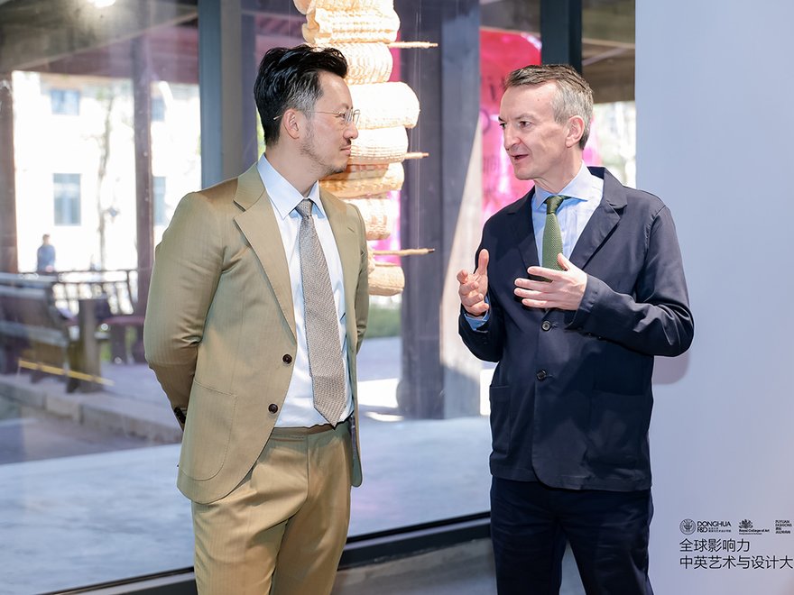 Professor Jie Sun, Dean, College of Fashion & Design, Donghua University, and Professor Ken Neil, Pro Vice-Chancellor,  Academic, School of Arts & Humanities Royal College of Art