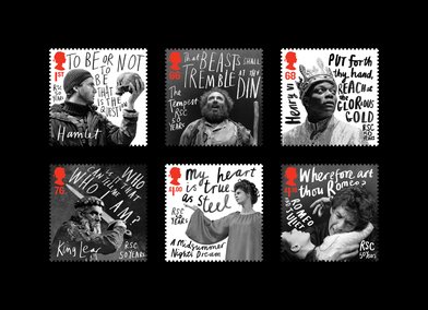 Marion Deuchars - Royal Mail stamps for the Royal Shakespeare Company's 50th anniversary.