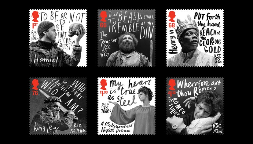 Marion Deuchars - Royal Mail stamps for the Royal Shakespeare Company's 50th anniversary.