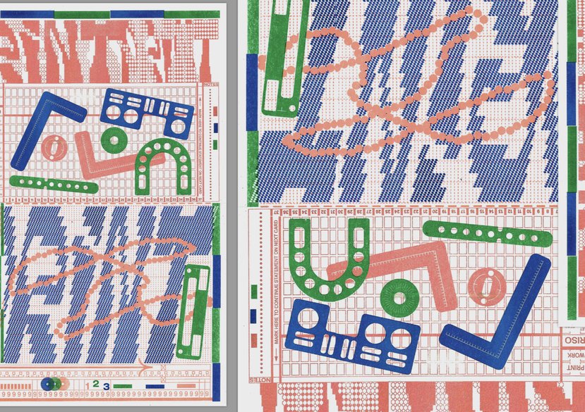 Riso poster printed by Cursive