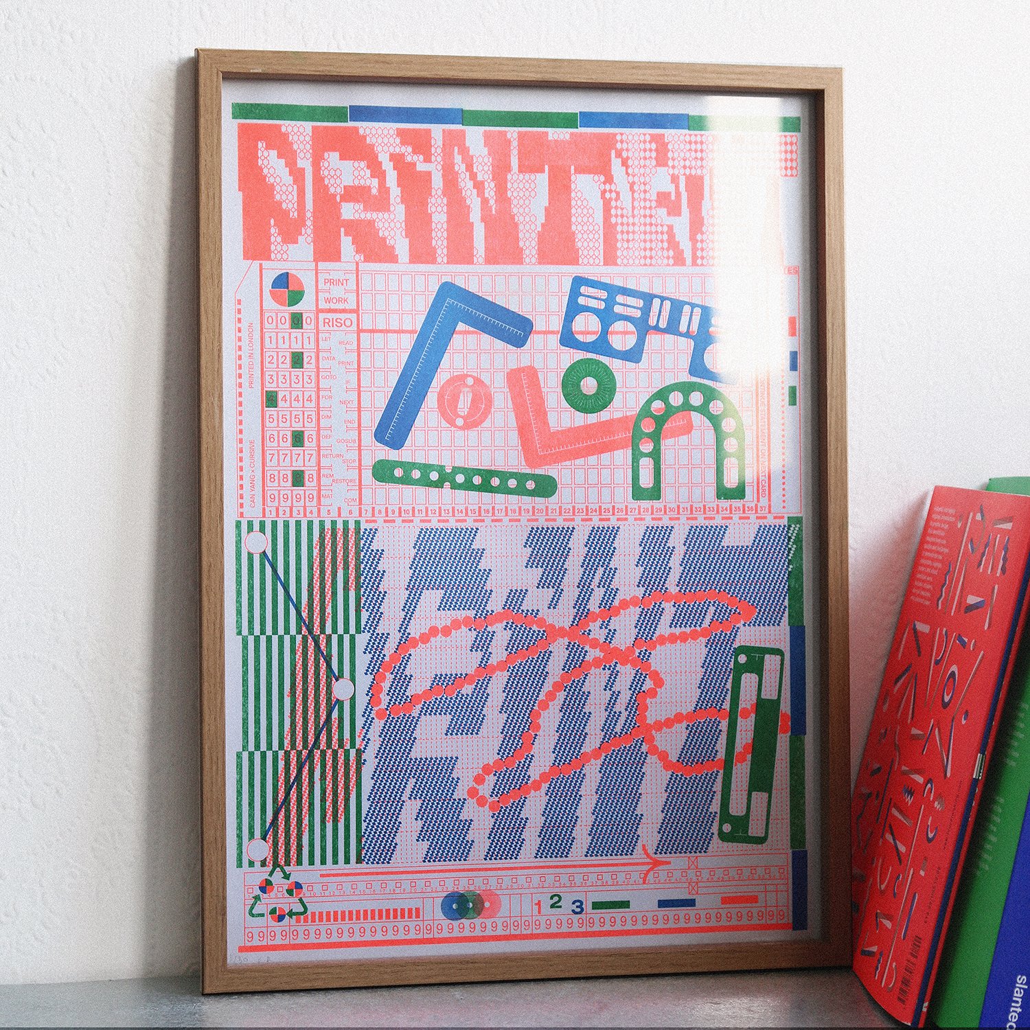 Riso poster printed by Cursive