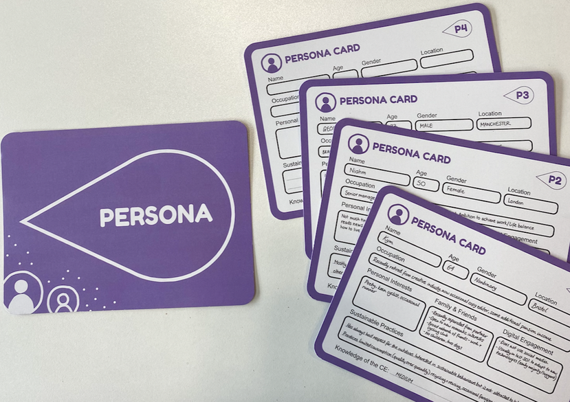 Circular Exprience Toolkit cards: persona