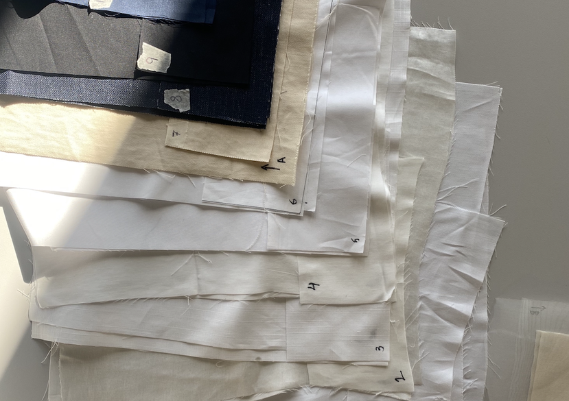 Fabric samples in the Sensory Materials Library