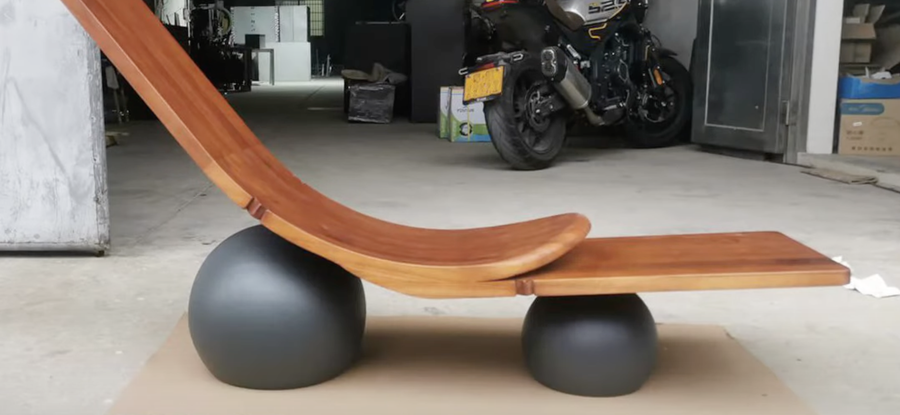 Still from Myles Igwe's video on his "Ozo" chair