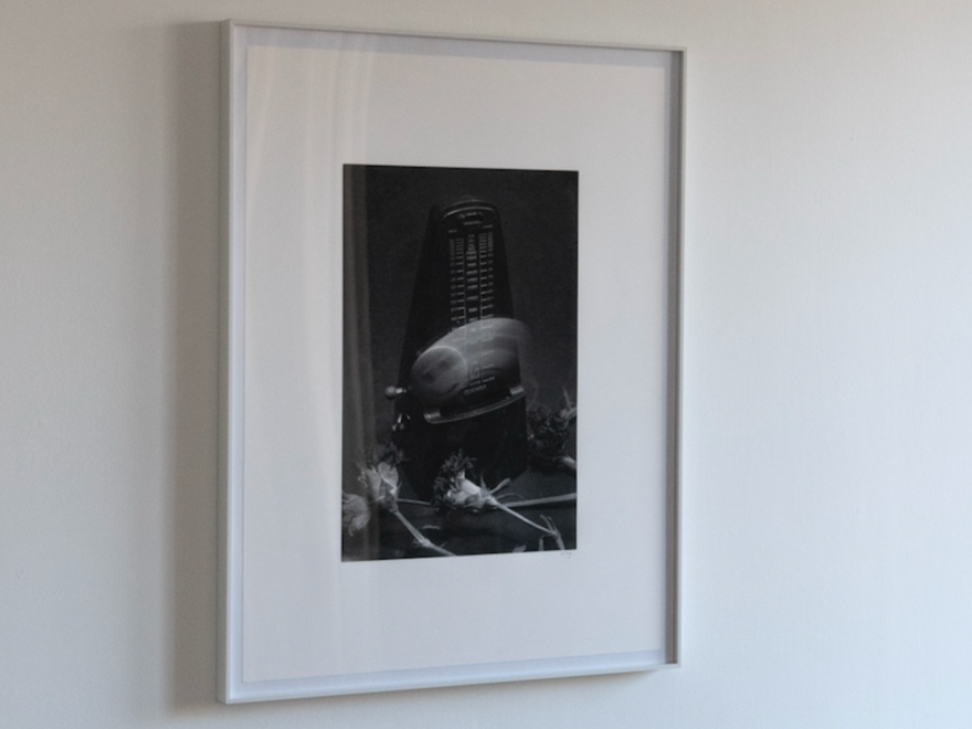 A photo hanging in a gallery