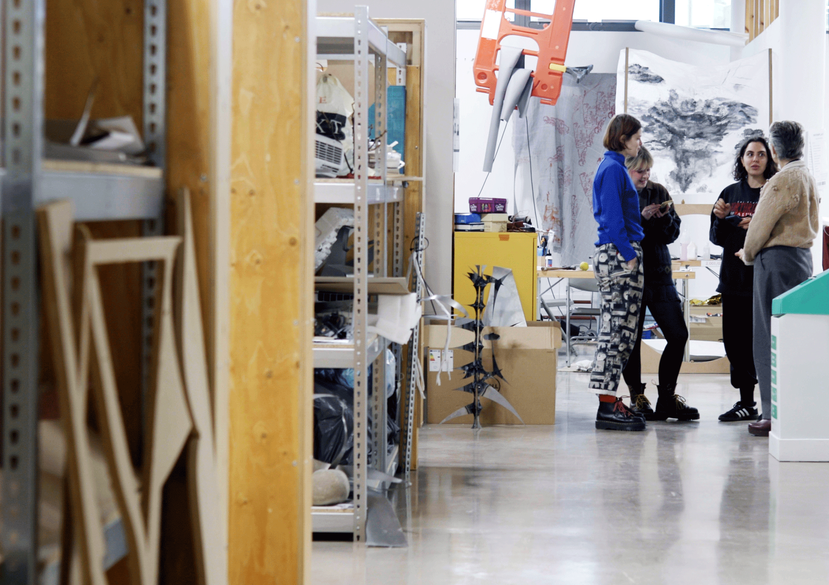 Student at work in the Sculpture studios