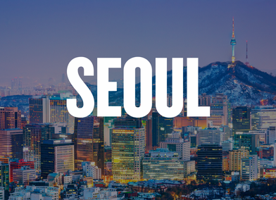 Seoul city view at dusk, SEOUL