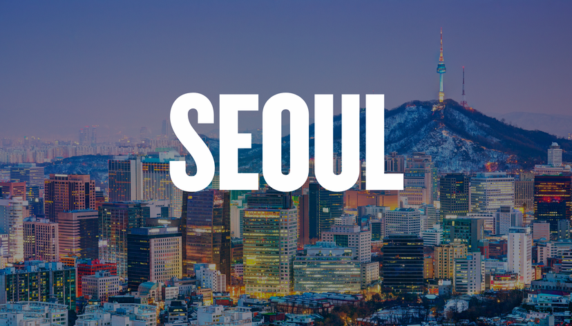 Seoul city view at dusk, SEOUL