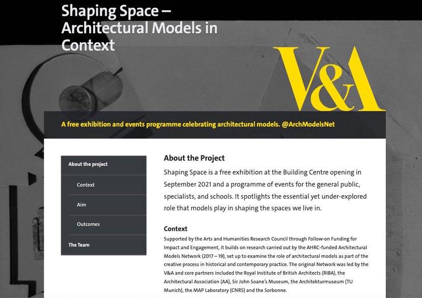 Shaping Space – Architectural Models in Context