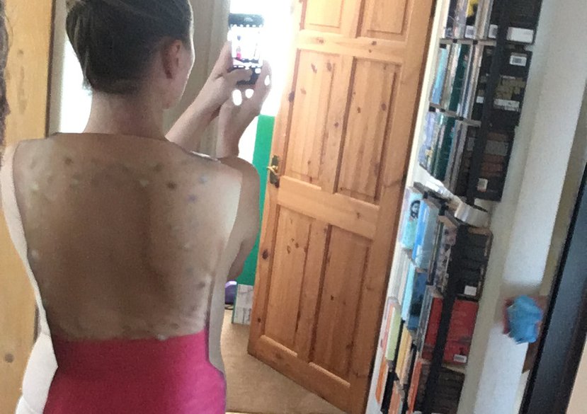 Sheer Jewelled Back with Pleated Skirt (2020).JPG