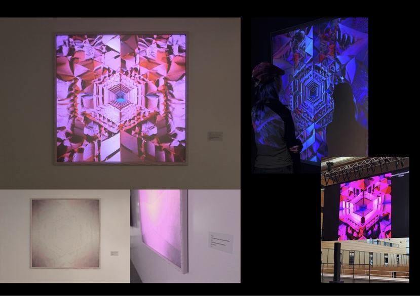 A generative audiovisual installation from the Generative Unravelling series, exploring the layered forms, rhythms and cultural memory of Miao Piling Embroidery through projection on digitally printed leather and sound.
