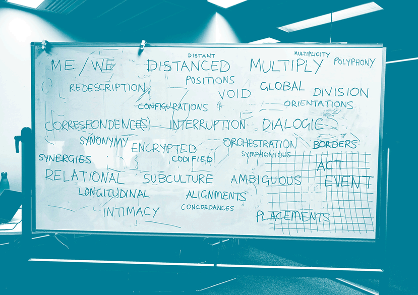 Concept development in progress, PGR Seminar Room