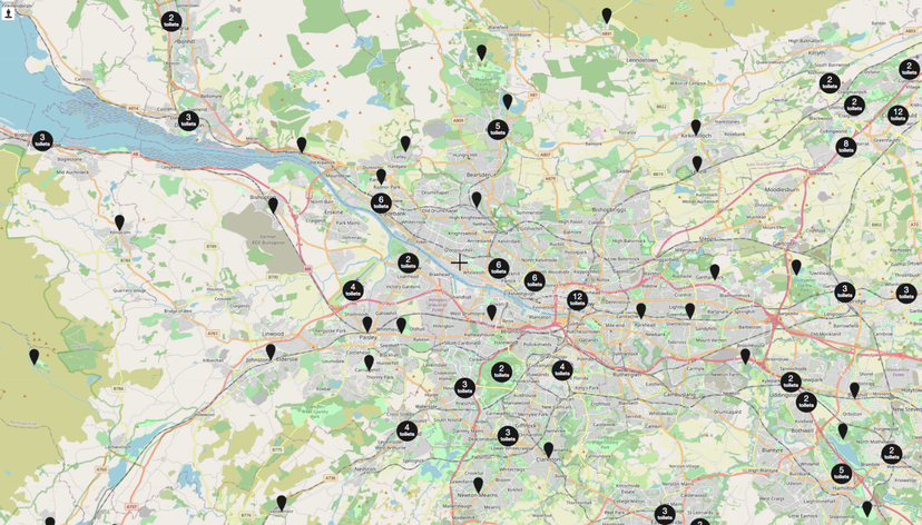 Great British Public Toilet Map, Glasgow
