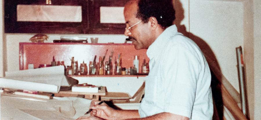T S Ahmed at his office, 1977_78 (1)