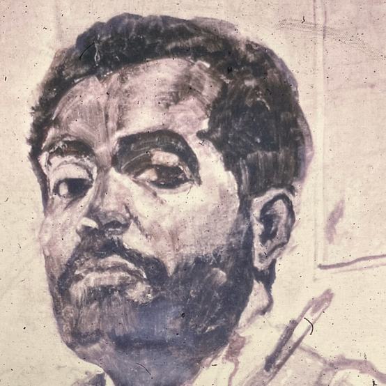 Tagelsir Ahmed, Self Portrait, 1960-1961, courtesy of Dr Fathi Osman