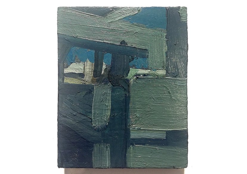 The Flyover, oil on ok