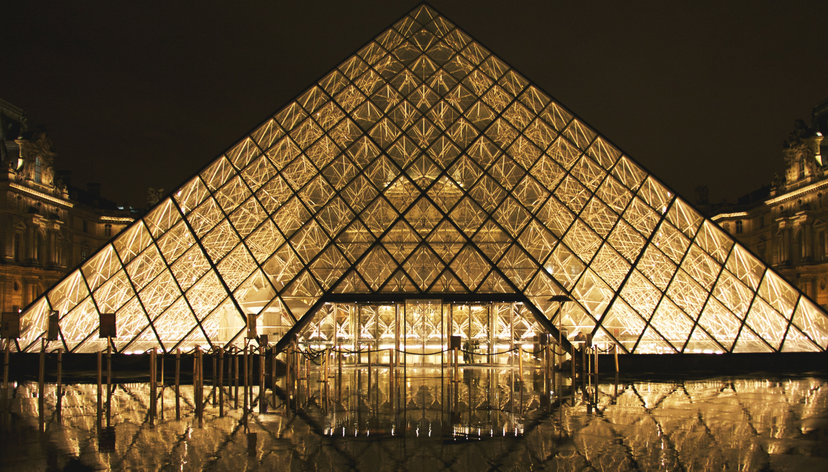 The Louvre at night