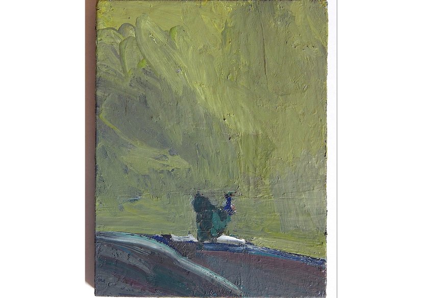 The Cock, oil on poplar