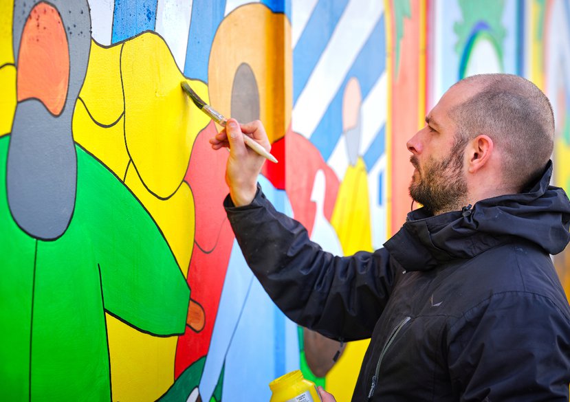 Together as One mural by Adalberto Lonardi