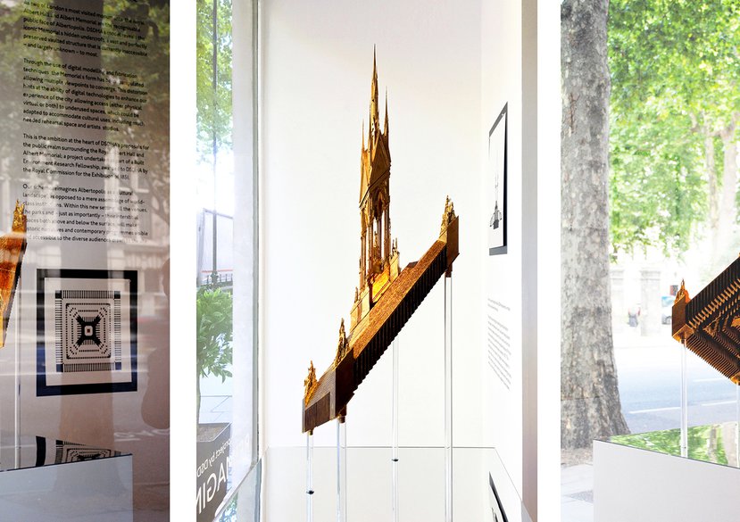 Distorted model of the Albert Memorial