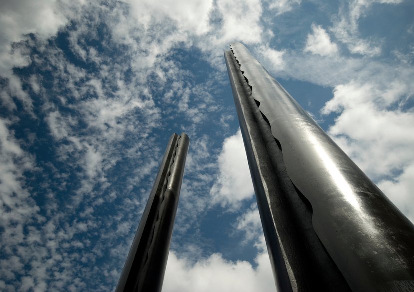 Detail of the two 18-metre tall columns that mark the entrance to Vauxhall Pleasure Gardens.
