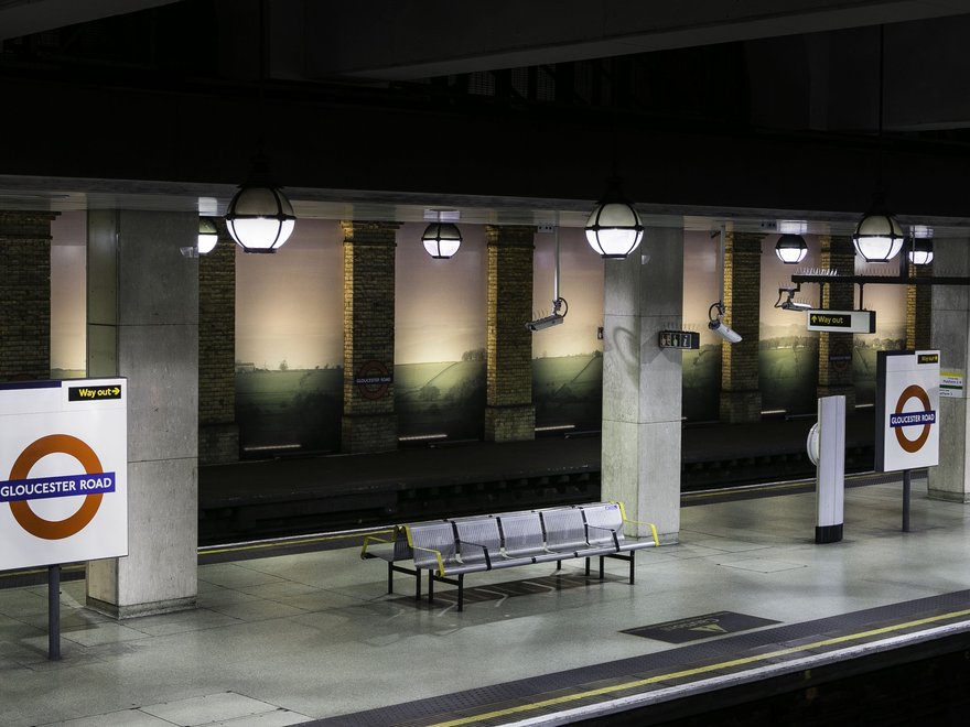 Commission for Art on the Underground, Gloucester Road: Trevor Paglen, An English Landscape (American Surveillance Base near Harrogate, Yorkshire), 2014