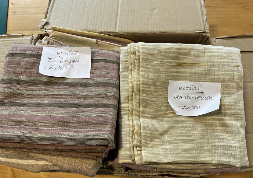 Unpacking the woven hangings