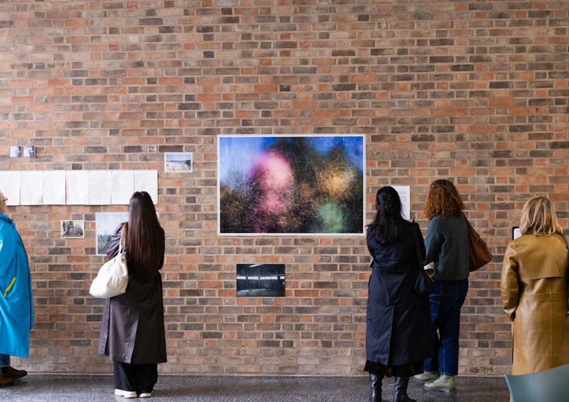 RCA AI Festival Exhibition: 'Interpreting Intelligence' - (Left and Middle) 'I Wish You Were Here' by Zhigang Ye (Arts & Humanities, PhD), (Right) 'Afterglow' by Damien Roach (Arts & Humanities Research, PhD)