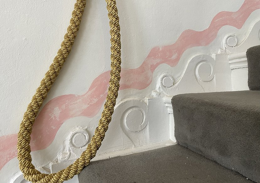 Vernacular install - Treppenhaus (detail), 2024, Acrylic and gesso on wall