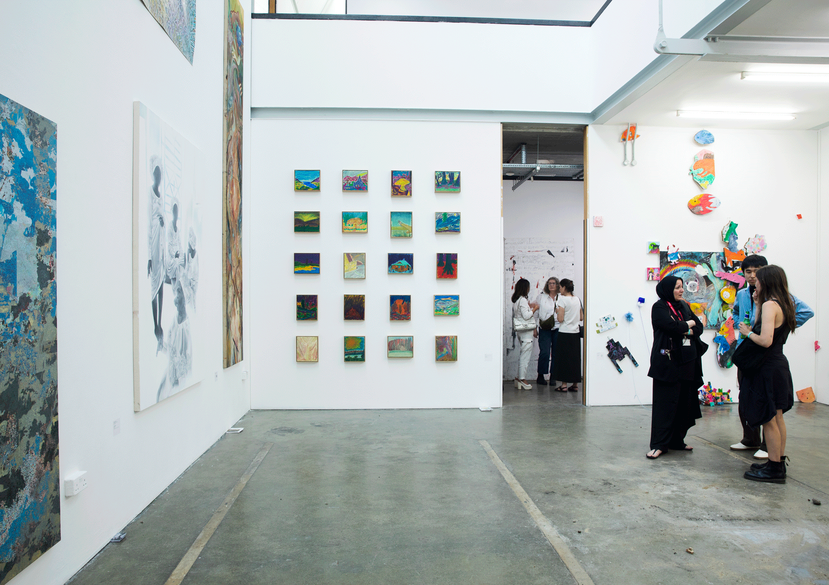 Visitors view works by MA Painting students at the RCA2026 Private View
