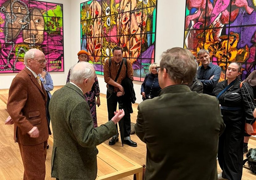 Present Futures 2023 gallery visit, Gilbert and George