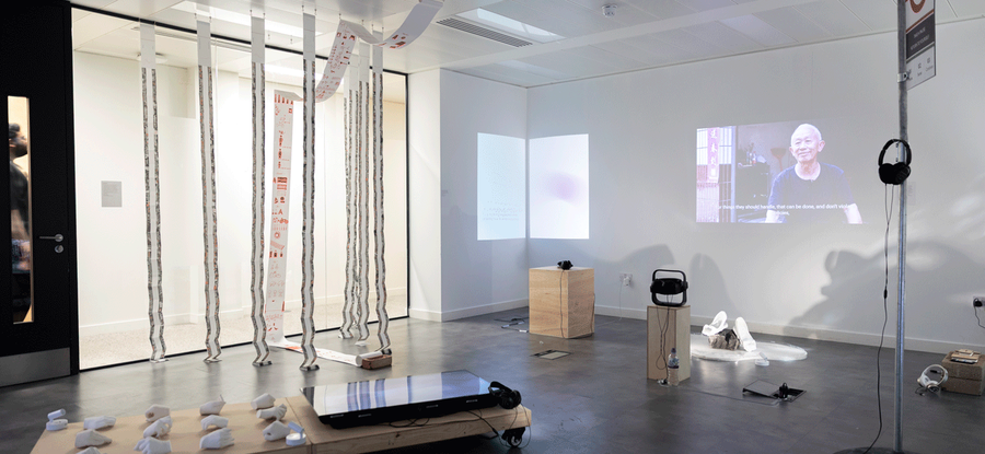 Work by MA Information Experience Design students (2026). Photo: Sara Sahores.