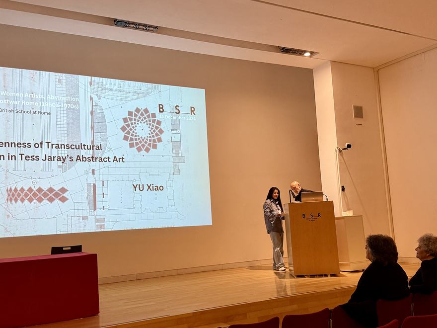 Xiao Yu (Arts & Humanities Research, PhD) presented research at the British School Symposium in Rome